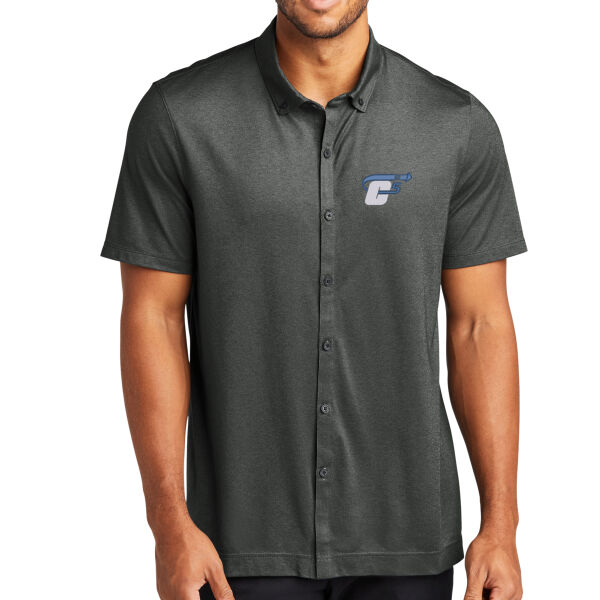C5 Expedite Embroidered - Stretch Pique Full Button Polo Thumbnail