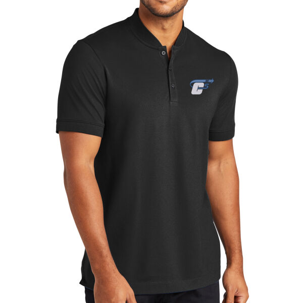 C5 Expedite Embroidered - Stretch Pique Henley Thumbnail