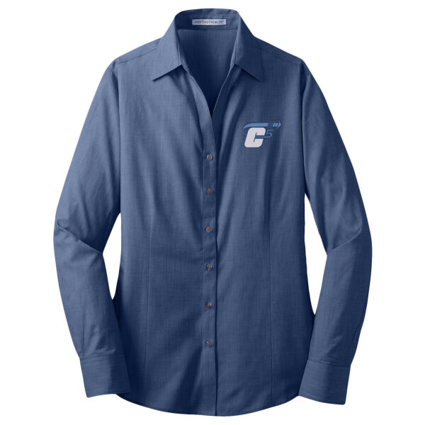 C5 Expedite Embroidered - Ladies Crosshatch Easy Care Shirt Thumbnail