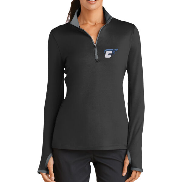 C5 Expedite Embroidered - Ladies Dri FIT Stretch 1/2 Zip Cover Up Thumbnail