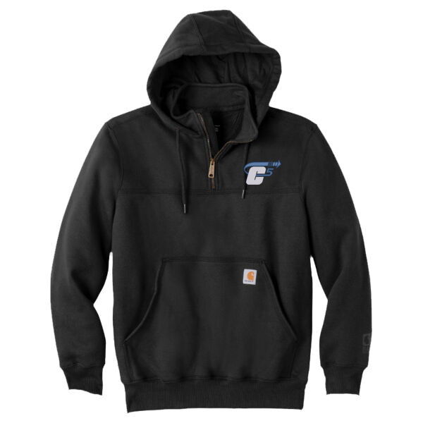 Carhardtt C5 Expedite Embroidered- - Rain Defender ® Paxton Heavyweight Hooded Zip Mock Sweatshirt Thumbnail